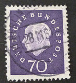 Bund 0306   70 Pf   Heuss III   gestempelt