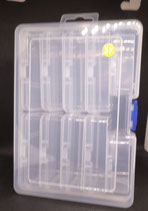 Klarsichtschachteln in Klarsichtschachtel   transparent  befüllt  mit 2 Boxentypen
