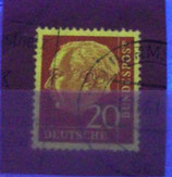 Bund 0185y- 20 Pfg auf Briefstück  gest.