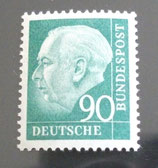 Bund 0265xv 90 Pf Heuss II  geprüft