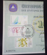 Abschnitt mit Marken eines Förderzertifikates der Deutschen Sporthilfe (DSH)   Abs-002