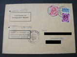 Brief  Mischfrankatur Bund Posthorn 5 Pf  80 Pf und Notopfermarke