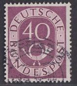 Bund 0133   40 Pf  Posthorn mit Besonderheiten