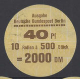 Berlin 0614  -  40 Pf Burgen und Schlösser  - R500er  Verschlußteller  Type Vy