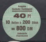 Bund 1037    40 Pf   Verschluss- Stangendeckel  der  200er Rolle
