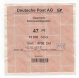 Bund 1932    47 Pf   Verschluss- Stangendeckel