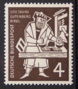 Bund 0198  4 Pf 500 Jahre Gutenberg Bibel  **