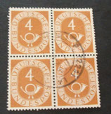 Bund 0124  VB  4 Pf  Posthorn  gest