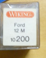 Wiking 200 / 821 Ford 12M OVP - Label