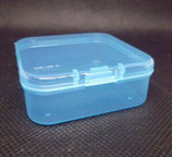 Klarsichtschachtel  (Box)  5,3cm x 5,3cm x 1,9cm  lose- blauton