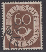 Bund 0135     60 Pf  Posthorn mit Besonderheiten