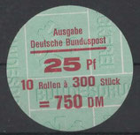 Bund 0996    25 Pf   Verschluss- Stangendeckel   der 300er Rolle