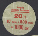 Bund 1398    20 Pf   Verschluss- Stangendeckel