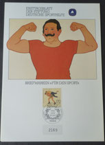 Bund 1502 Sportmarke 1991   ESST Bonn auf DSH - Blatt numeriert