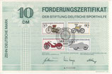 DSH Förderungszertifikat - 1983    10 DM  Bonn   A000000
