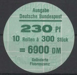 Bund 0999    230 Pf   Verschluss- Stangendeckel  der  300er Rolle