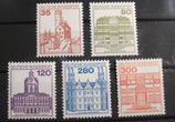 Bund 1139ff Burgen und Schlösser  -  Neue Fluoreszenz  (5 Werte)
