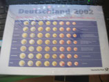 Blatt mit Andrucken Euro Cent-Münzen aus 12 Euroländern  2002