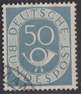 Bund 0134   50 Pf  Posthorn mit Besonderheiten