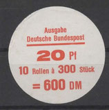 Bund 0995    20 Pf   Verschluss- Stangendeckel