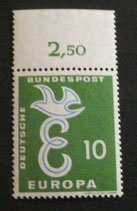 Bund 0295  OR  10 Pf  CEPT 1958