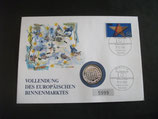 Numisbrief 1 ECU  Vollendung des europ. Binnenmarktes