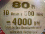Bund 1140    80 Pf   Verschlussteller  Stangendeckel  500er Rolle  - Typ VIII- doppelt geklebt