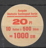 Berlin 0831  -   20 Pf Sehenswürdigkeiten  - Verschlußteller