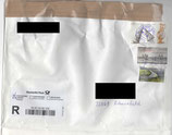 Brief  Mischfrankatur R-Brief eg und zugestellt