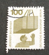 Berlin  410d  100 Pf  R01uN  blau   gestempelt aus dem Gebrauch