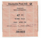 Bund 1932    47 Pf   Verschluss- Stangendeckel
