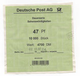 Bund 1932    47 Pf   Verschluss- Stangendeckel