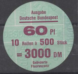 Bund 1028    60 Pf   Verschluss- Stangendeckel  der  500er Rolle