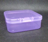 Klarsichtschachtel  (Box)  5,3cm x 5,3cm x 1,9cm  lose- lila