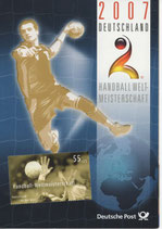 Erinnerungsblatt Handball 2007  -  A5 Faltblatt