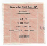 Bund 1932    47 Pf   Verschluss- Stangendeckel