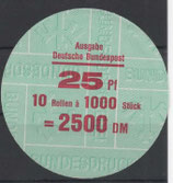 Bund 0996    25 Pf   Verschluss- Stangendeckel   der 1000er Rolle