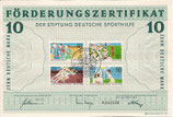 DSH Förderungszertifikat - 1982    10 DM  - Sportmarken