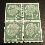 Bund 0183x - 10 Pfg  2 waagerechte Paare im VB  gest.