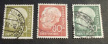 Heuss 70, 80, 90 Pf gestempelt