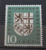 Bund 0249   10 Pf   Eingliederung des Saarlandes