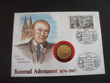 Numisbrief Adenauer  - 2 DM