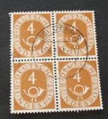 Bund 0124  VB  4 Pf  Posthorn  gest