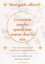Mini guide offert - 5 exercices simples quand tout tourne dans la tête