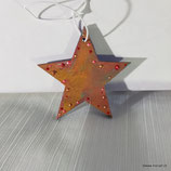 X-MAS Holz-Stern mit Schnur zum Aufhängen