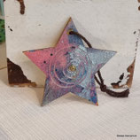 X-MAS Holz Stern mit Schnur Nr. 8