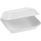 Zuckerrohr Food Box 23,5x19,5cm 7,5cm tief mit Klappdeckel extra gross (250 Stück)
