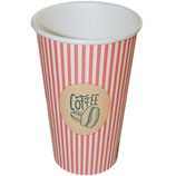 B2 Kaffeebecher aus Pappe 400ml, Motiv "Kaffeebohnen", Coffee to Go (100 Stück)