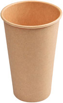 B2 Coffee To Go Becher ppk 400ml, 16oz braun Kraft (100 Stück)