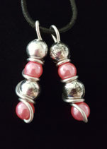 HIPPY HOPPY WACHSPERLEN DOPPELT ROSA SILBER
